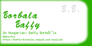 borbala baffy business card
